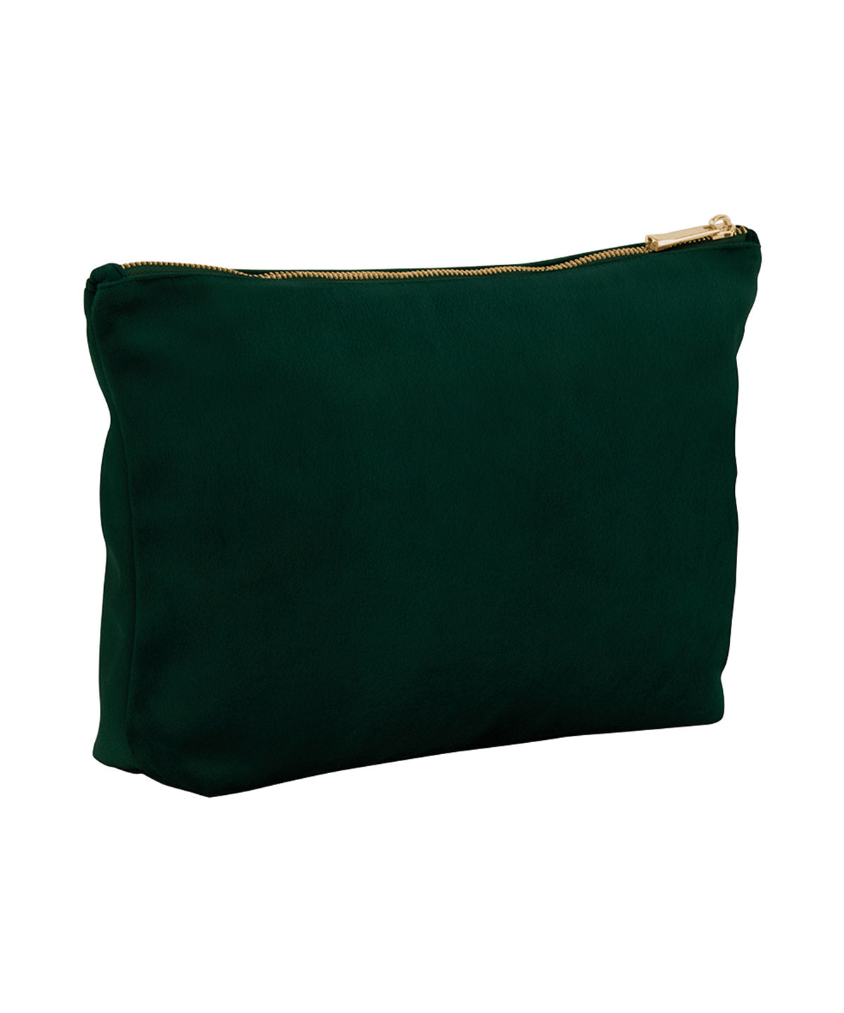 Bagbase Velvet accessory bag in Dark Emerald, front view