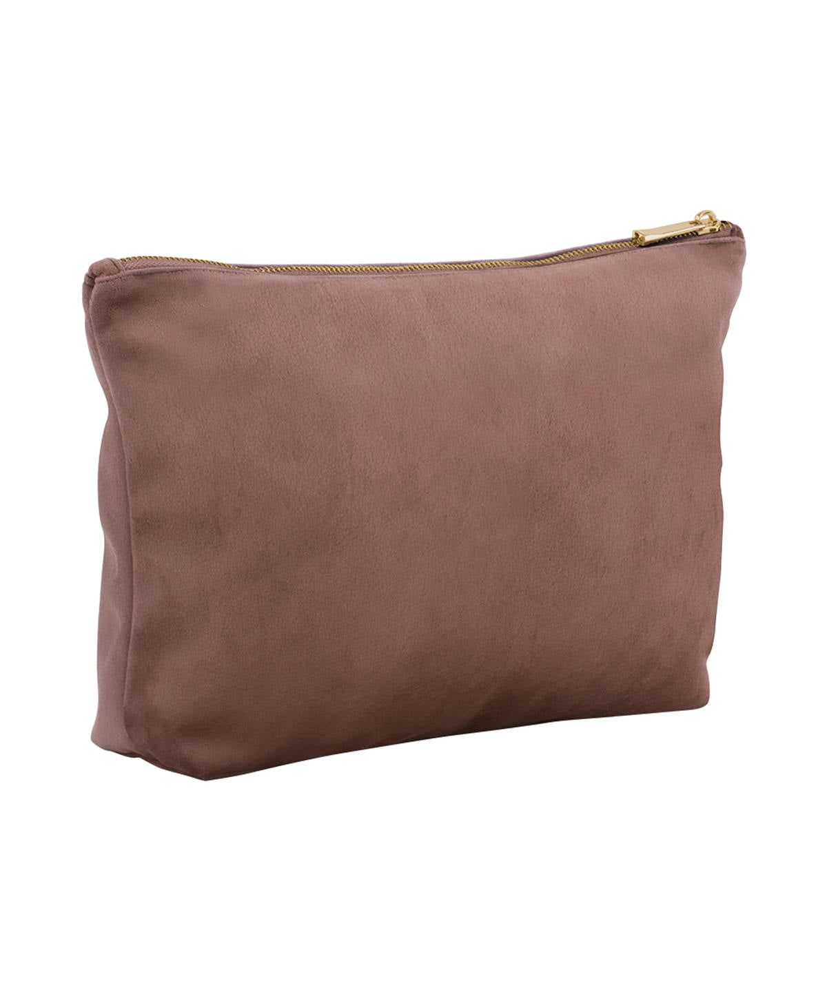 Bagbase Velvet accessory bag in Rose Quartz, front view