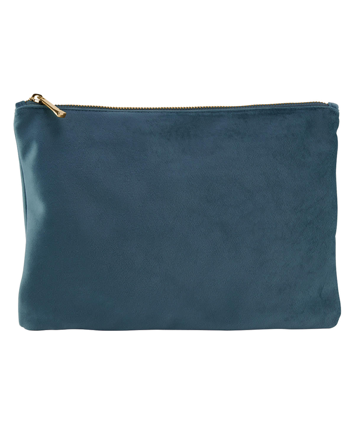 Bagbase Velvet accessory pouch in Blue Topaz, front view