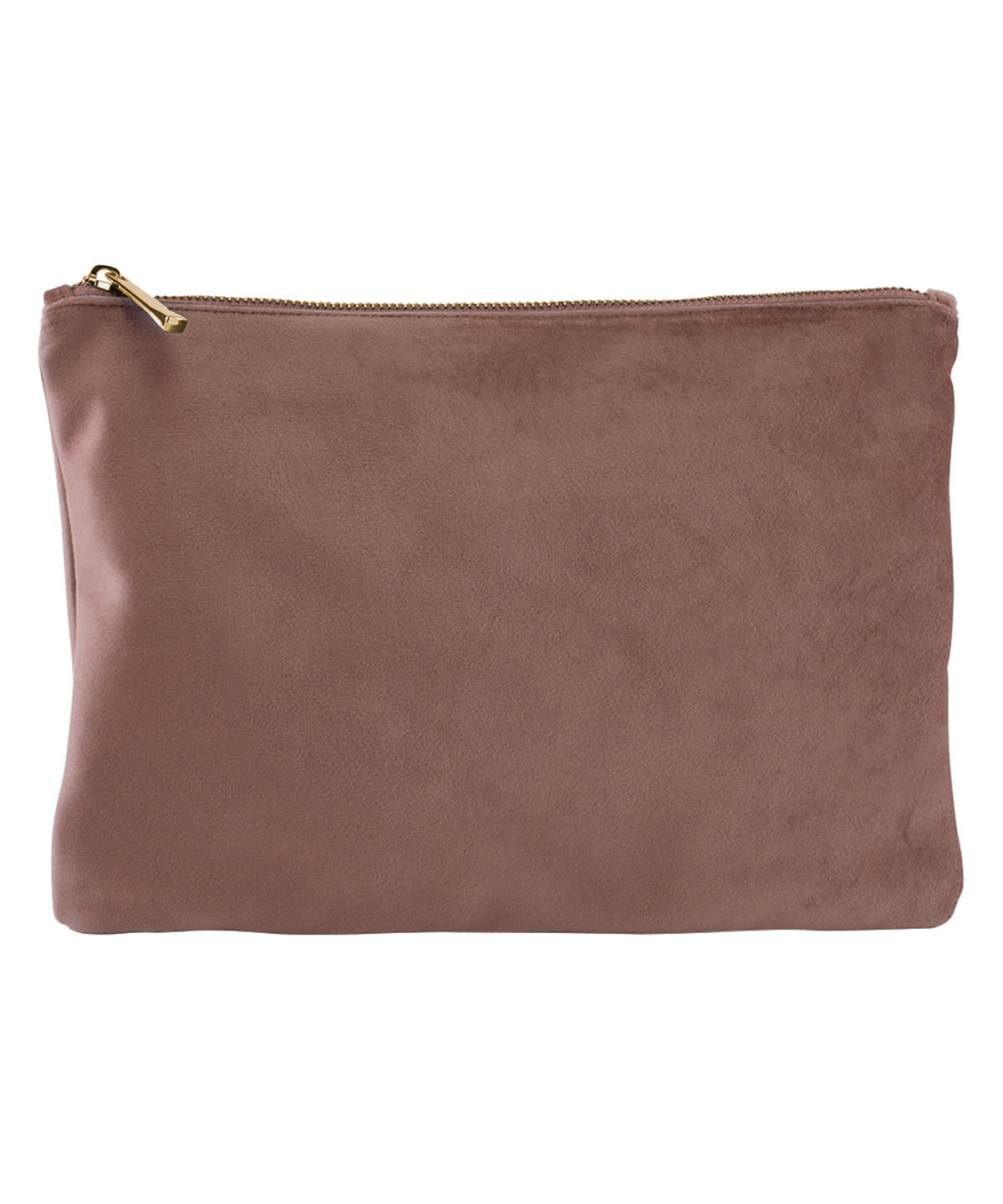Bagbase Velvet accessory pouch in Rose Quartz, front view