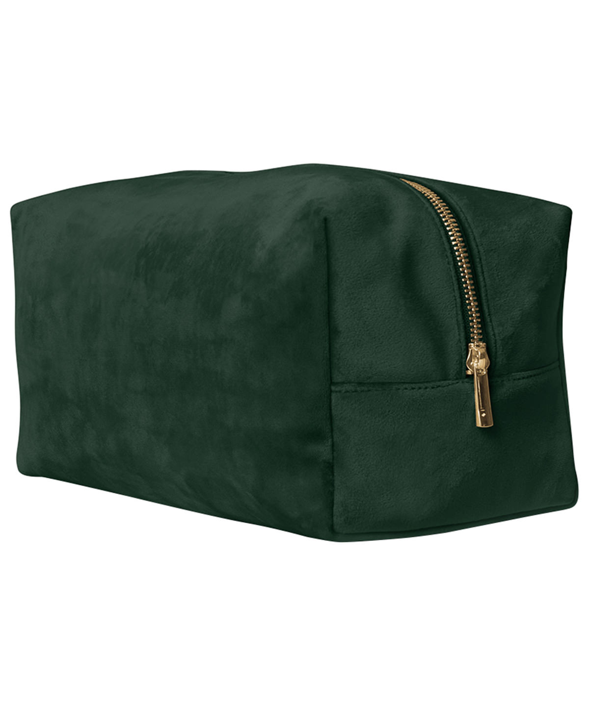 Bagbase Velvet toiletry/accessory case in Dark Emerald, front view
