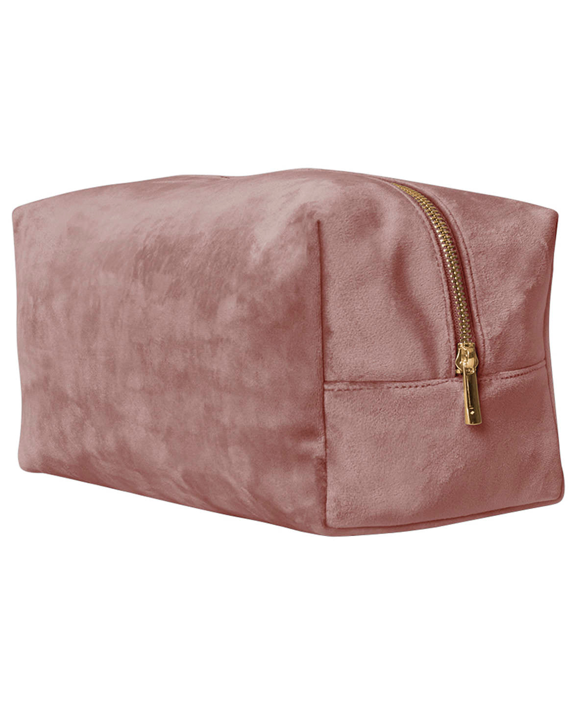 Bagbase Velvet toiletry/accessory case in Rose Quartz, front view