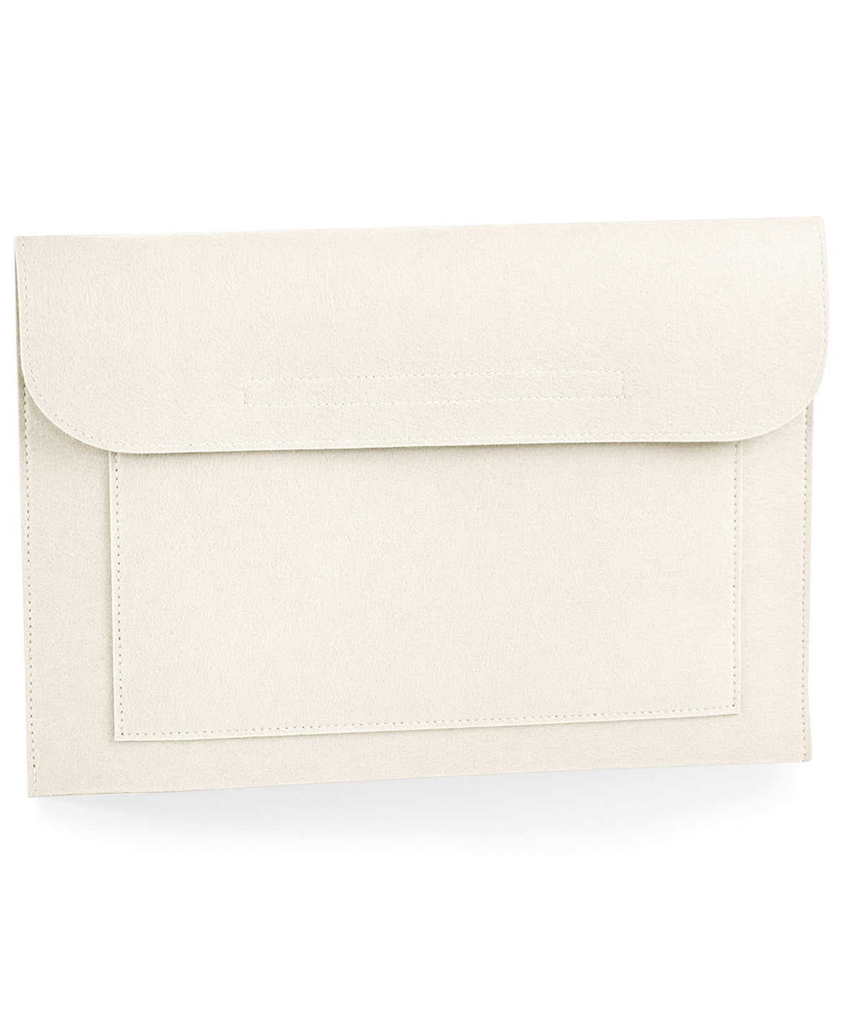 Bagbase Felt laptop/document slip in Soft White, front view
