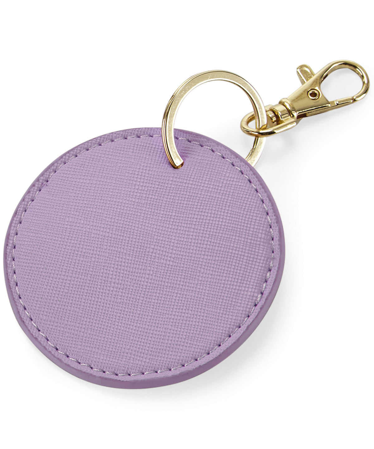 Bagbase Boutique circular keyclip in Lilac, front view