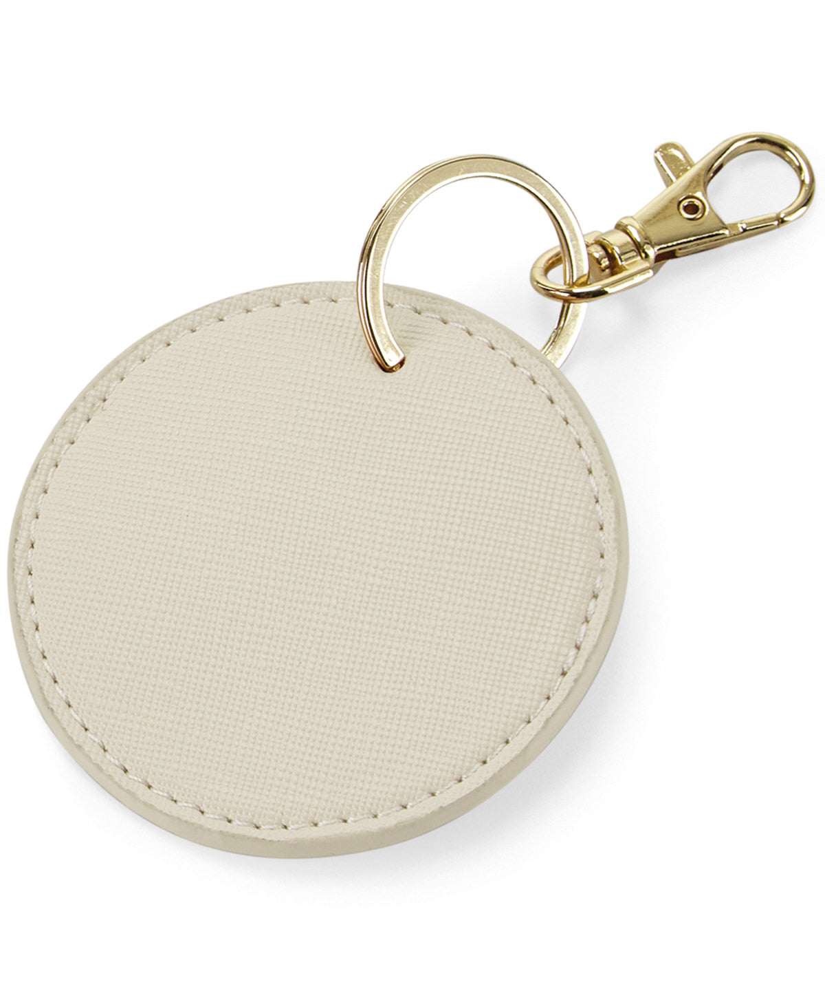 Bagbase Boutique circular keyclip in Oyster, front view