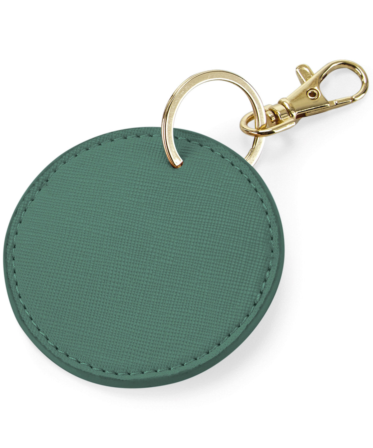 Bagbase Boutique circular keyclip in Sage Green, front view