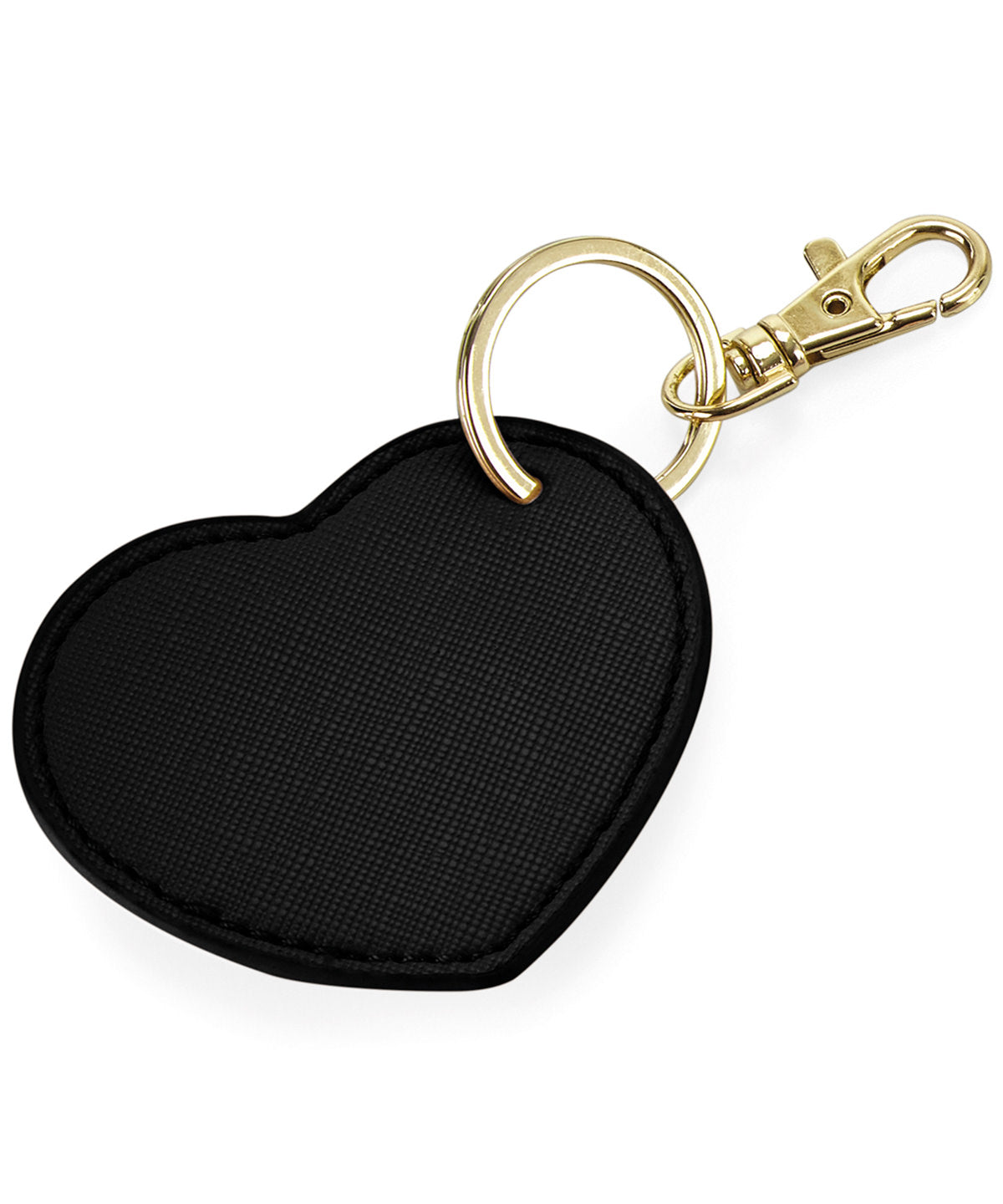 Bagbase Boutique heart keyclip in Black, front view