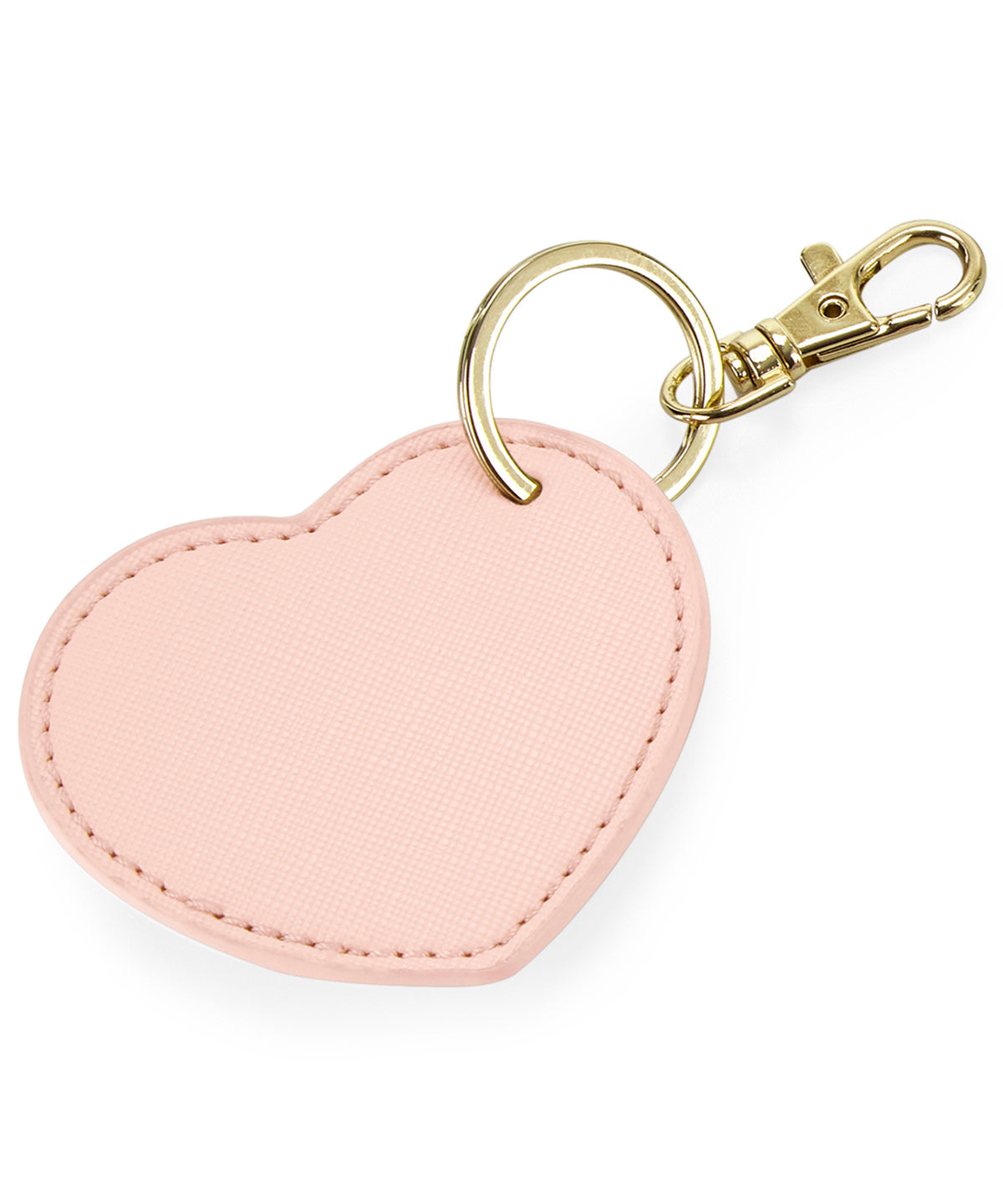 Bagbase Boutique heart keyclip in Soft Pink, front view