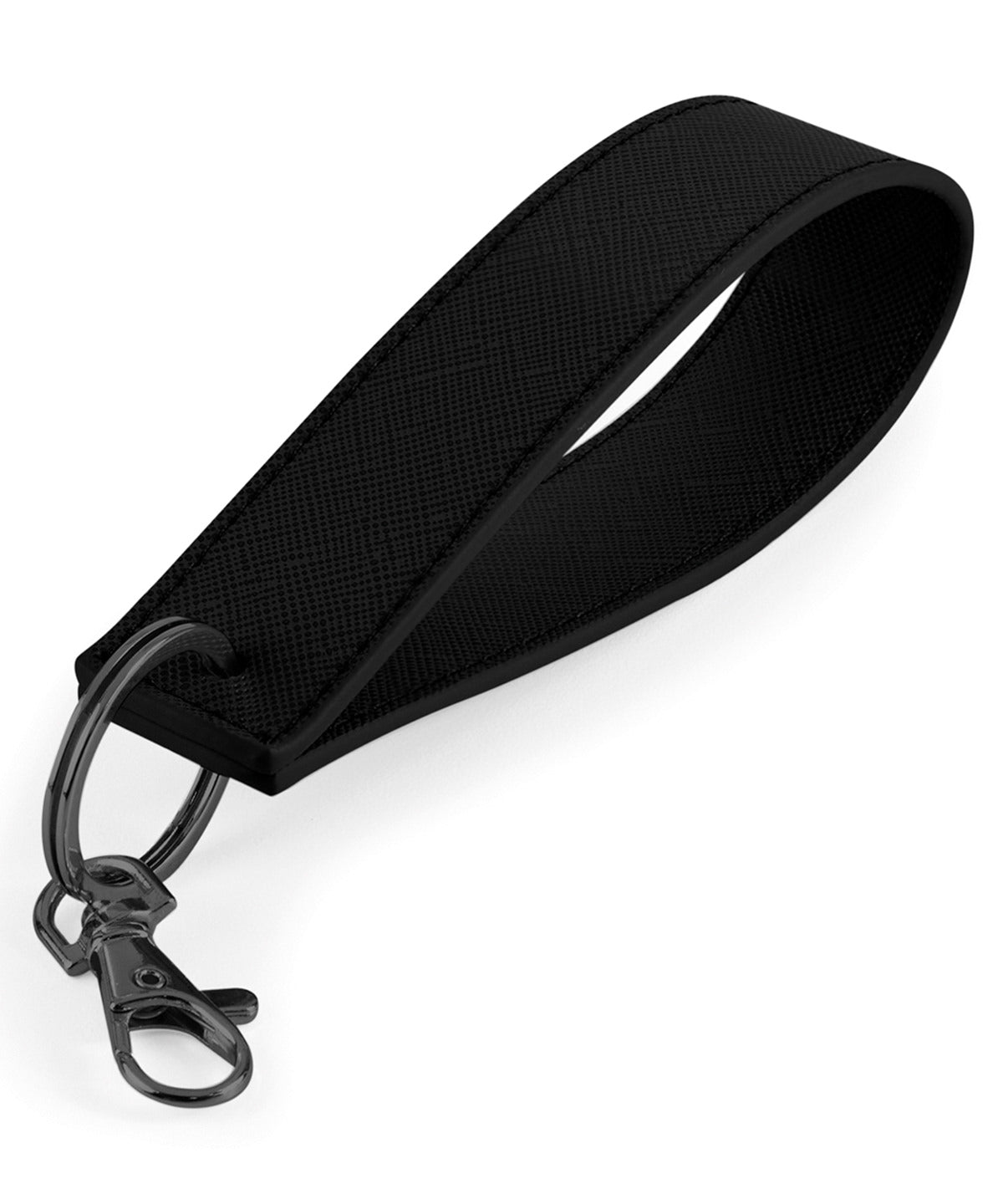 Bagbase Boutique wristlet keyring in Black/Black, front view