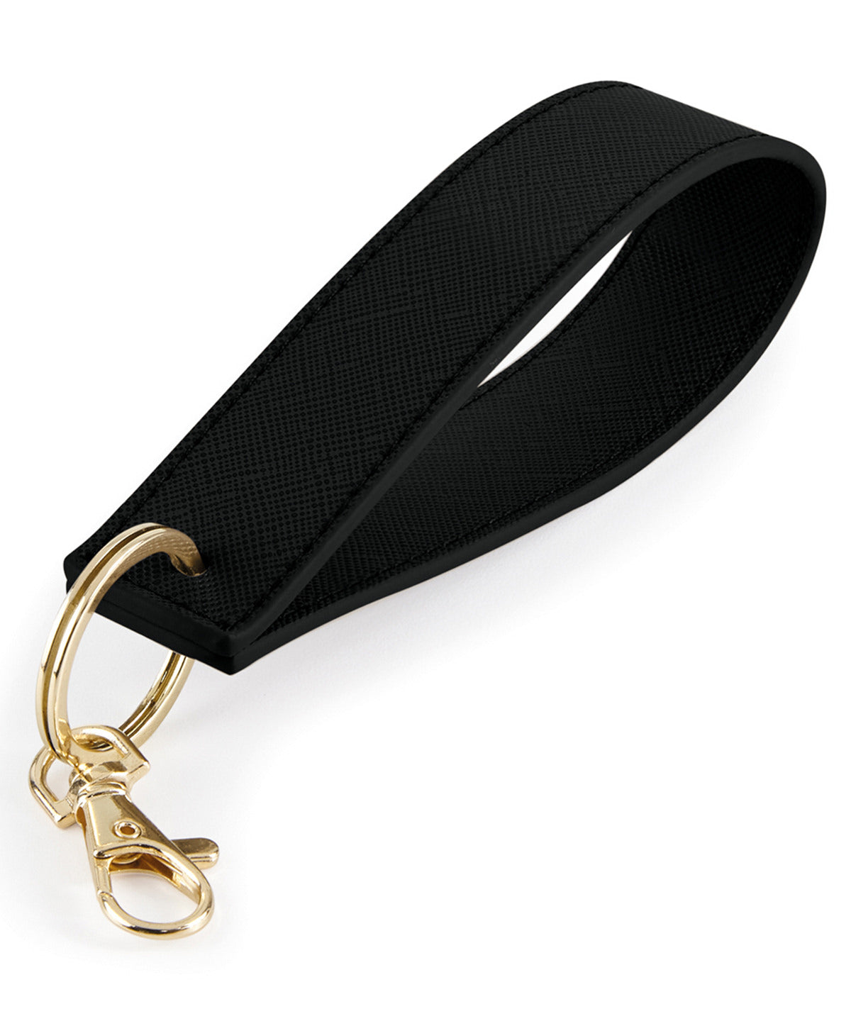 Bagbase Boutique wristlet keyring in Black, front view
