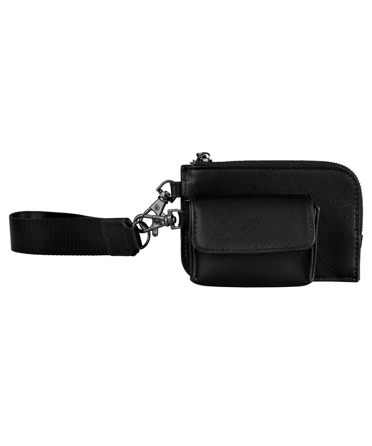 Bagbase Boutique pouch wristlet in Black/Black, front view