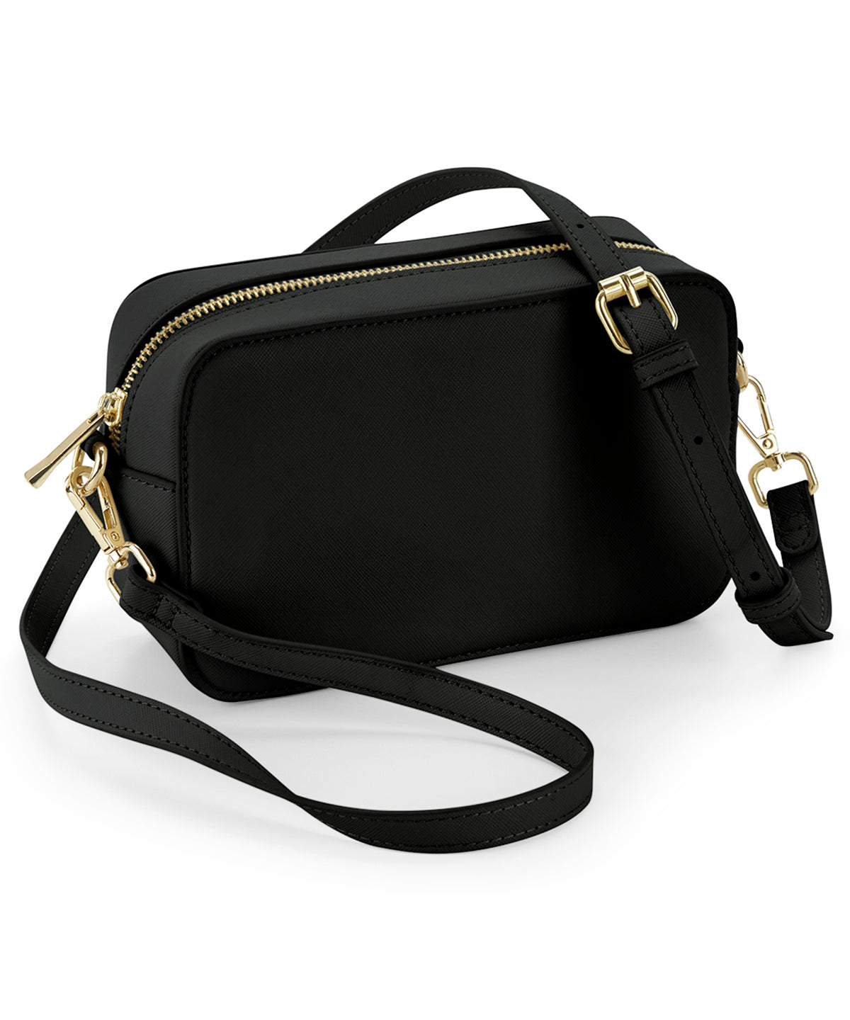 Bagbase Boutique structured cross body bag in Black, front view