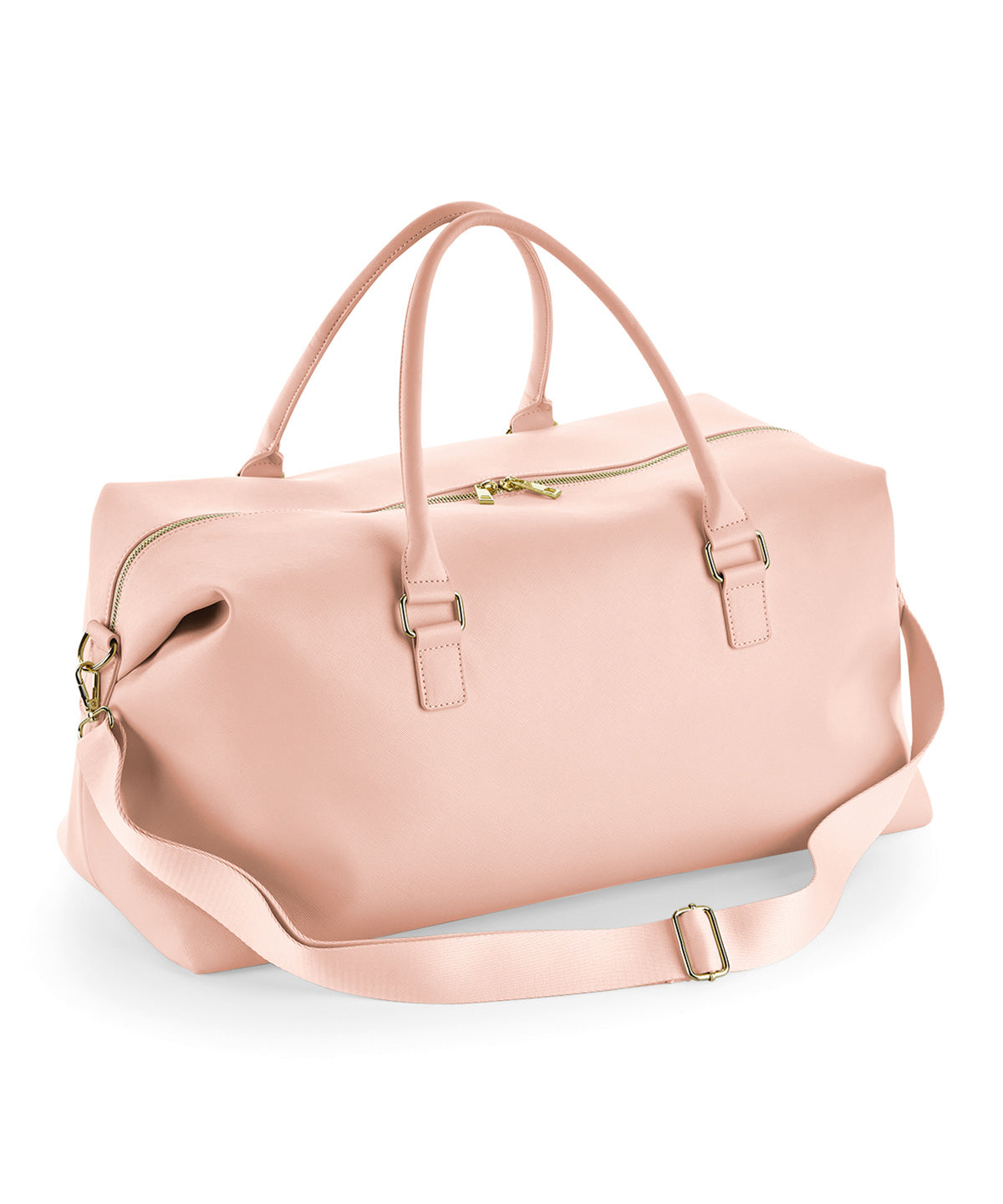 Bagbase Boutique weekender in Soft Pink, front view