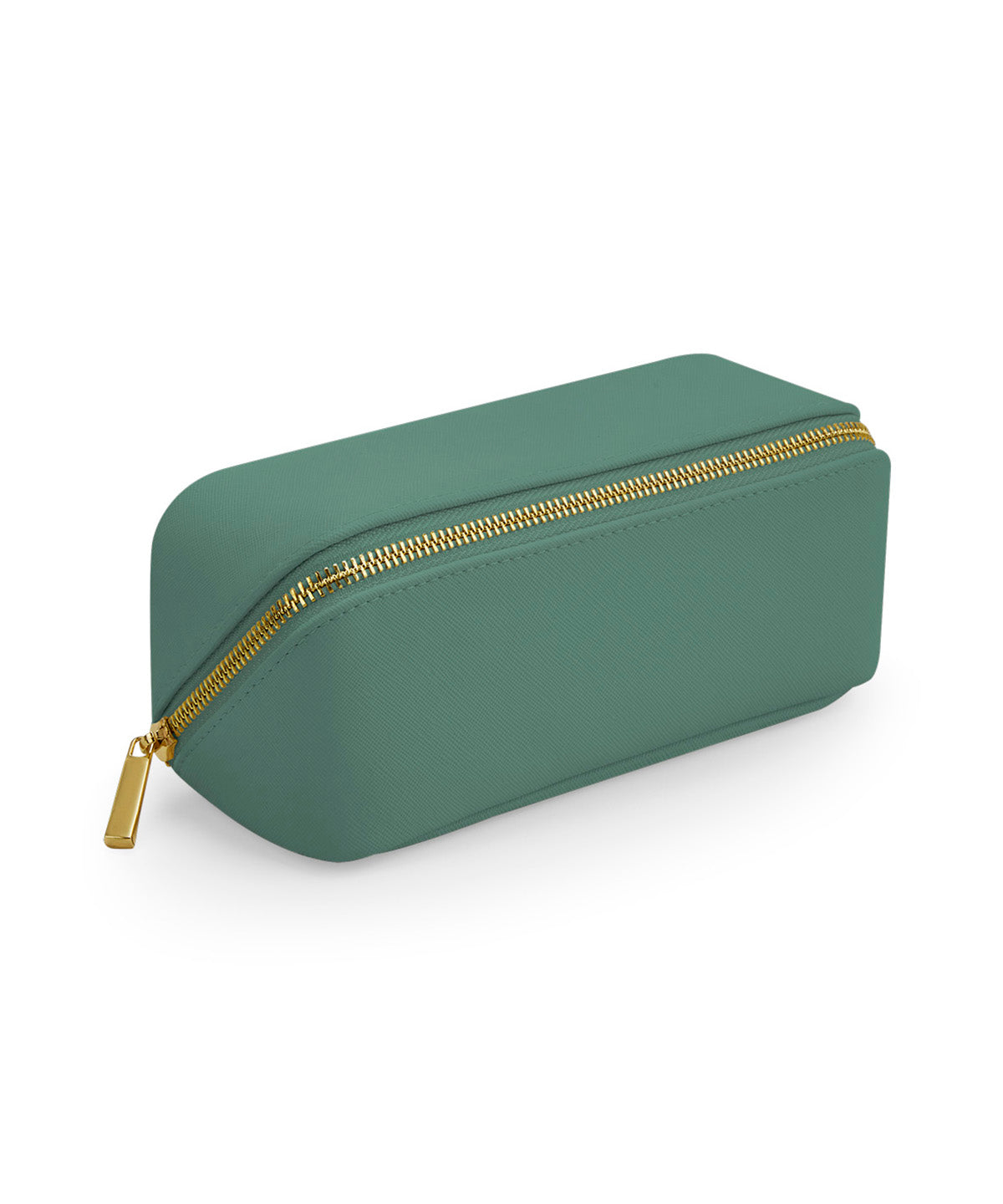 Bagbase Boutique open flat mini accessory case in Sage Green, front view