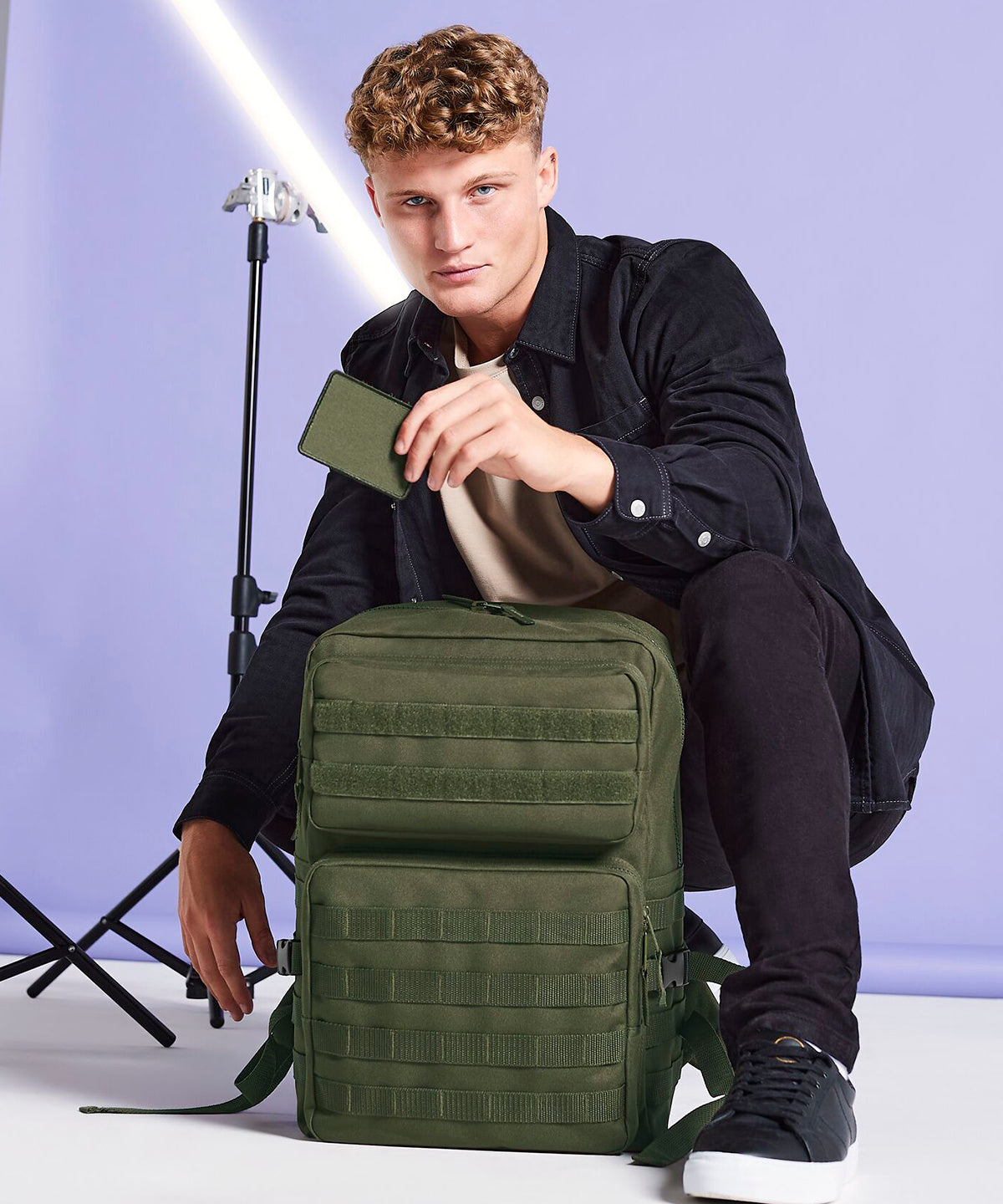 Bagbase MOLLE hook and loop patch, lifestyle photo