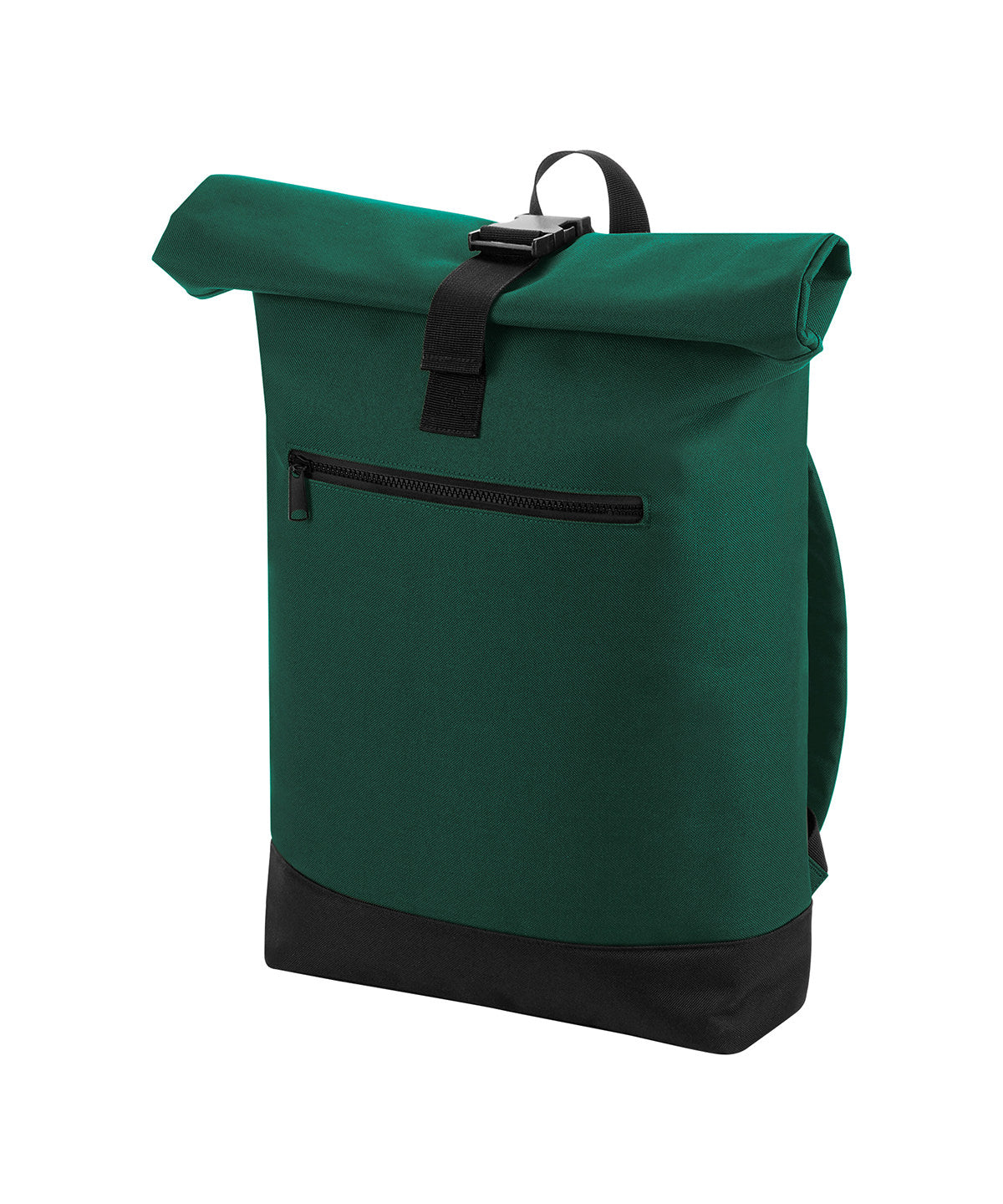 Bagbase Roll-top backpack in Bottle Green, front view
