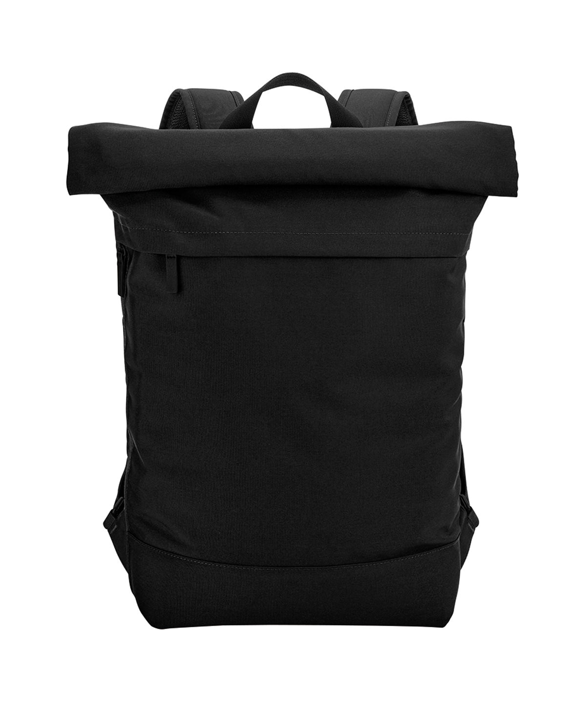 Bagbase Simplicity roll-top backpack in Black, front view