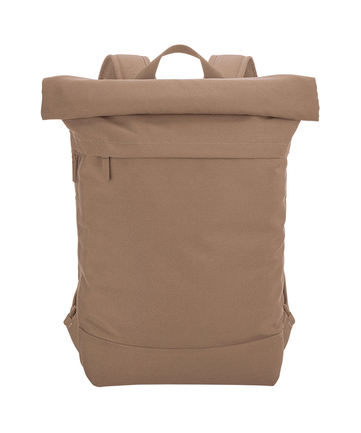 Bagbase Simplicity roll-top backpack in Hazelnut, front view