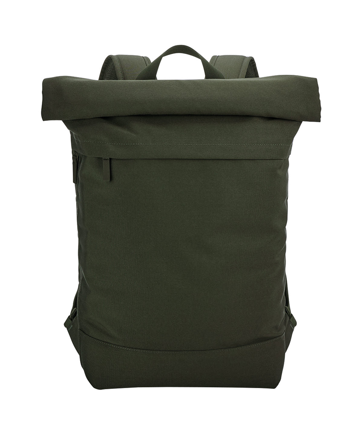 Bagbase Simplicity roll-top backpack in Pine Green, front view