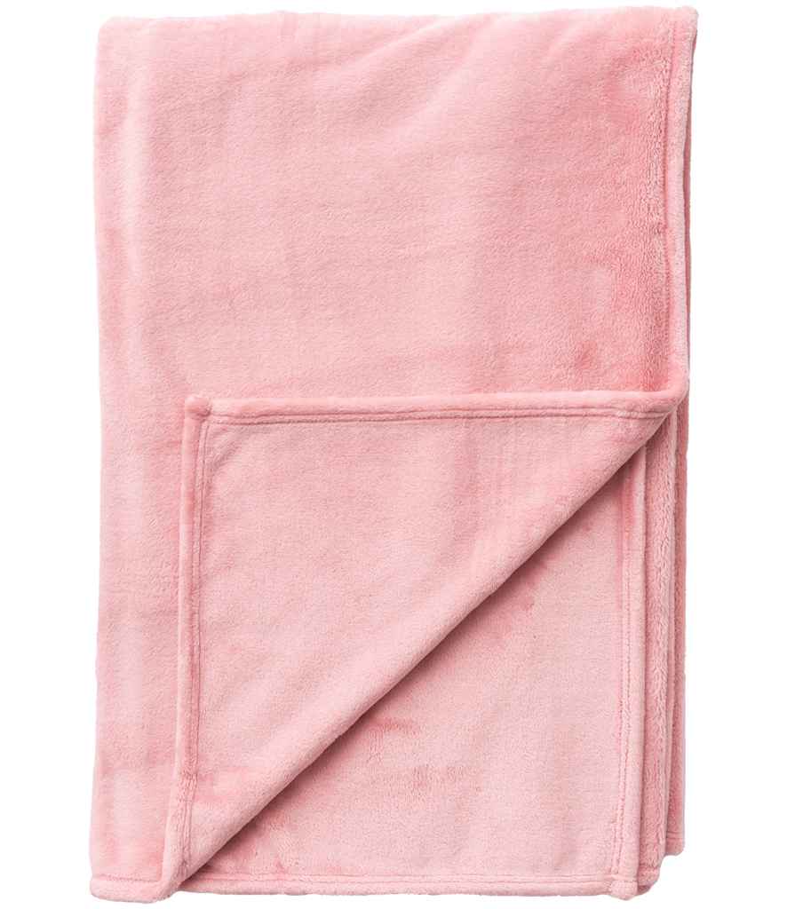 Brand Lab Extra Large Plush Fleece Blanket in Blush Pink, front view