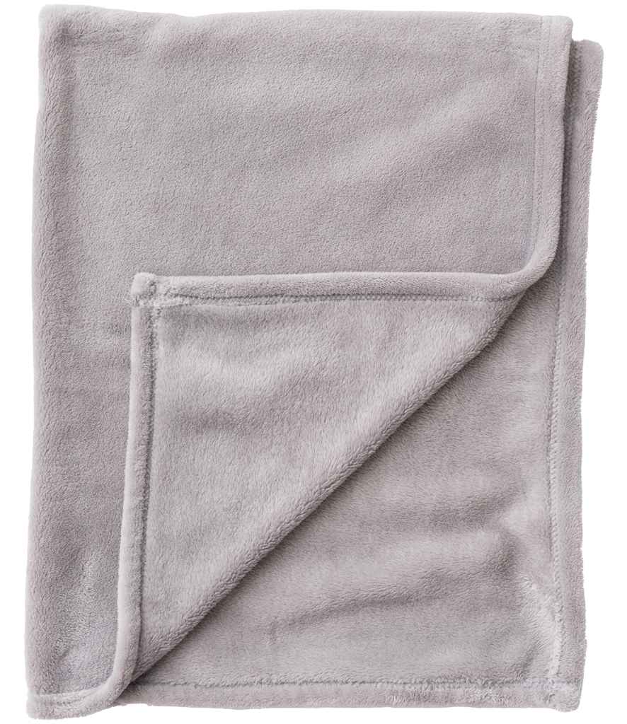 Brand Lab Pet Teddy Fleece Blanket in Silver Grey, front view