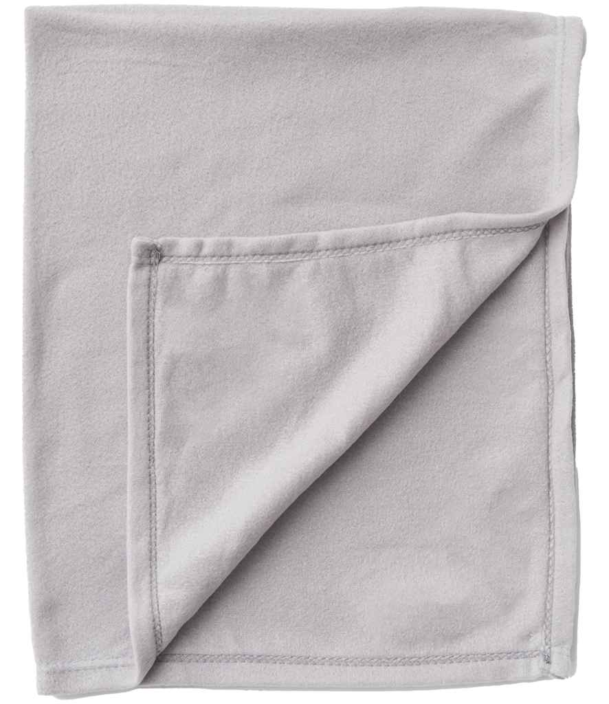 Brand Lab Pet Polar Fleece Blanket in Silver Grey, front view