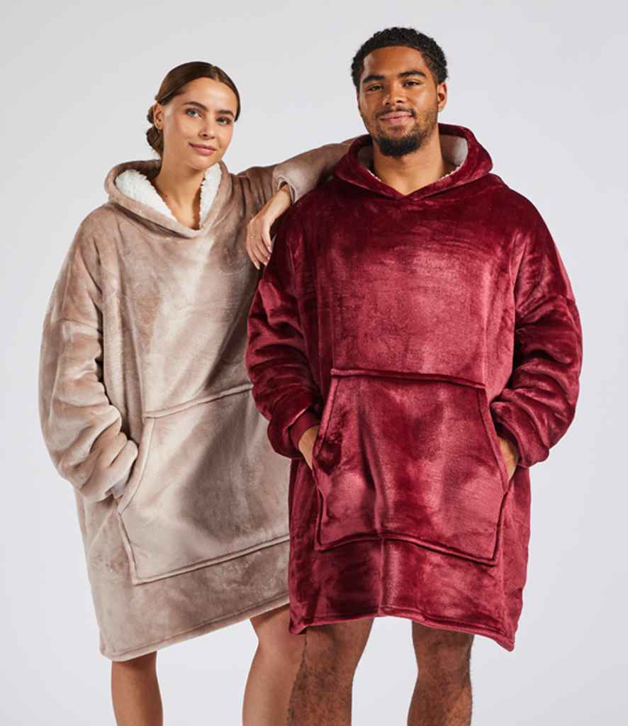 Brand Lab Oversized Hooded Blanket in Burgundy