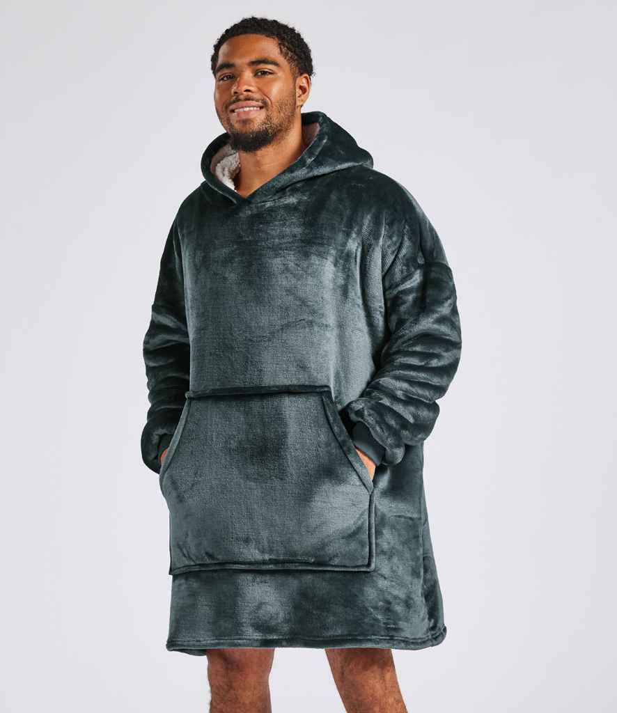 Brand Lab Oversized Hooded Blanket in Charcoal