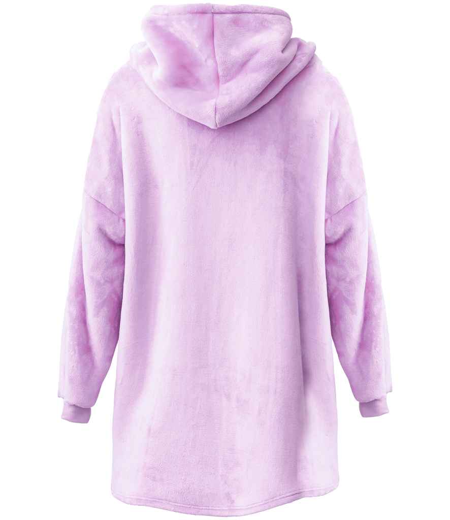 Brand Lab Oversized Hooded Blanket in Digital Lavender, back view