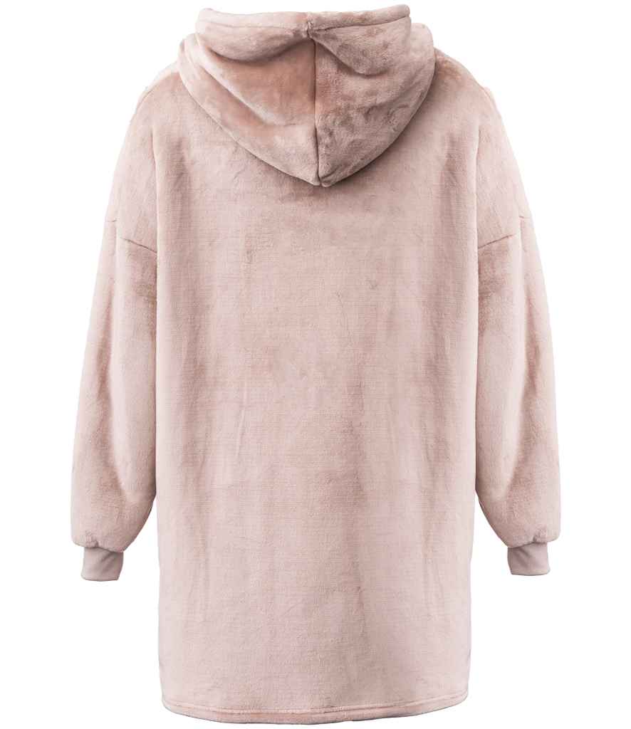 Brand Lab Oversized Hooded Blanket in Nude, back view