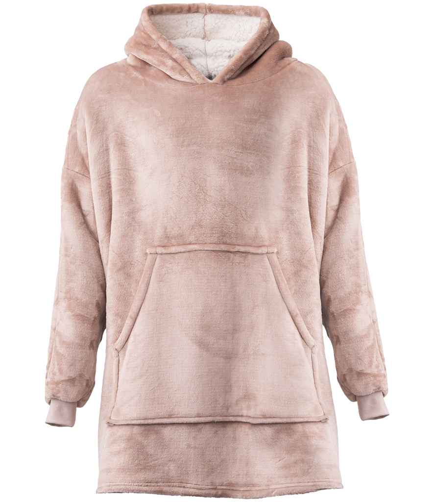 Brand Lab Oversized Hooded Blanket in Nude, front view