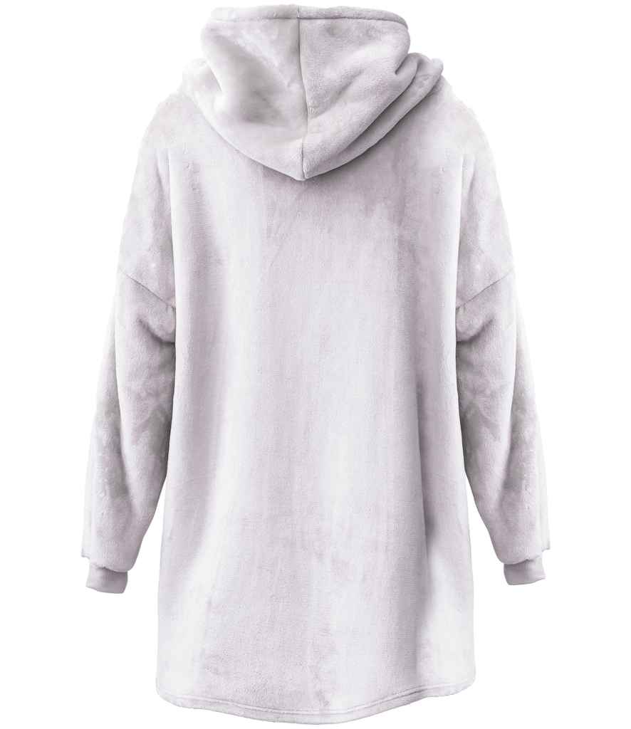 Brand Lab Oversized Hooded Blanket in Silver Grey, back view