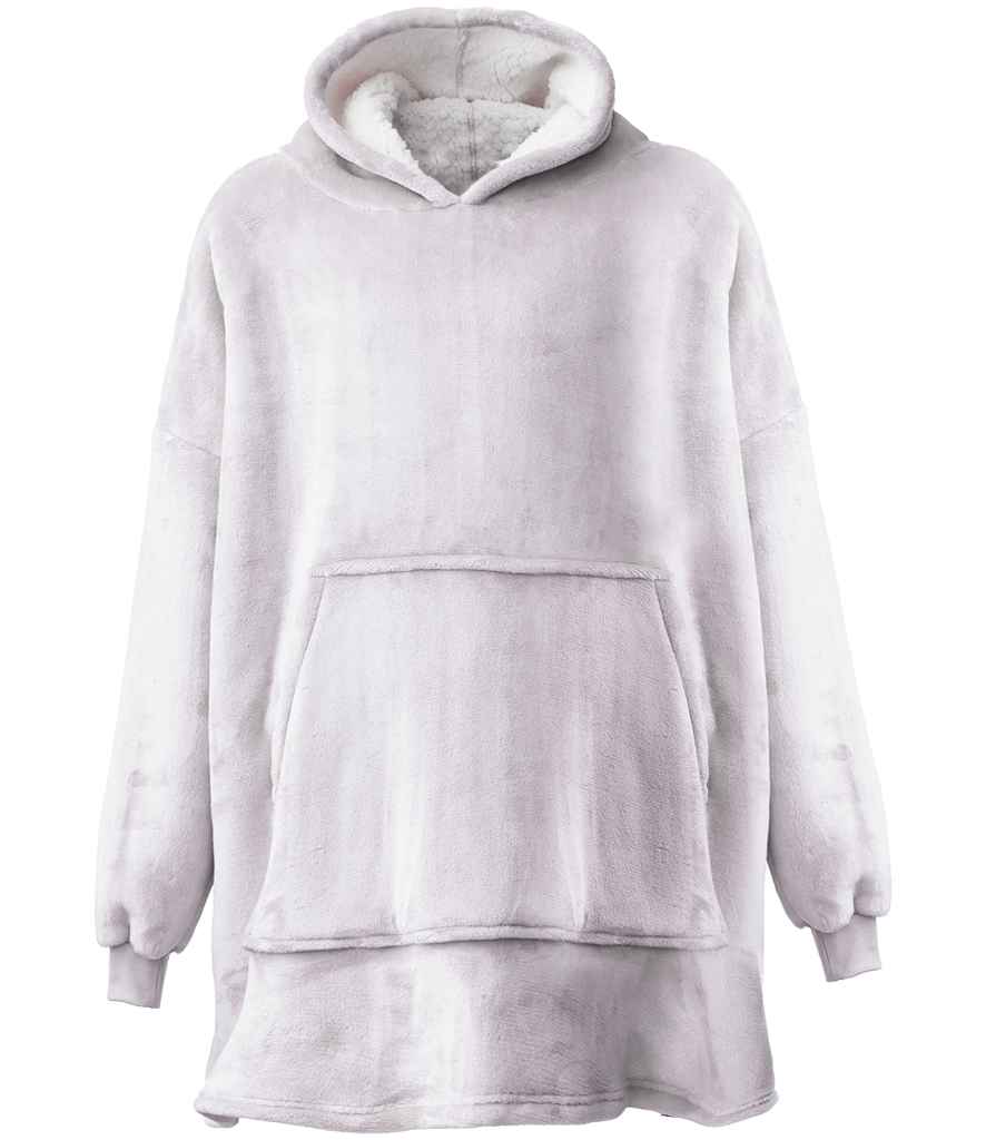 Brand Lab Oversized Hooded Blanket in Silver Grey, front view