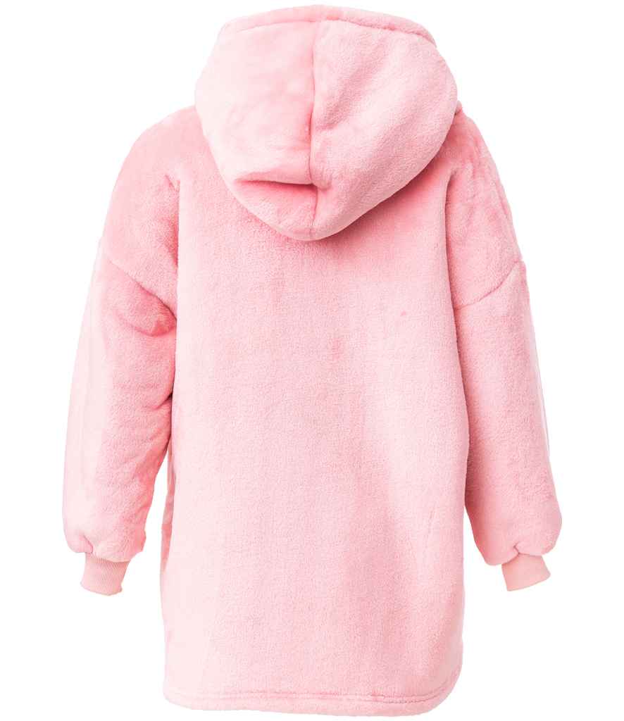Brand Lab Kids Oversized Hooded Blanket in Blush Pink, back view