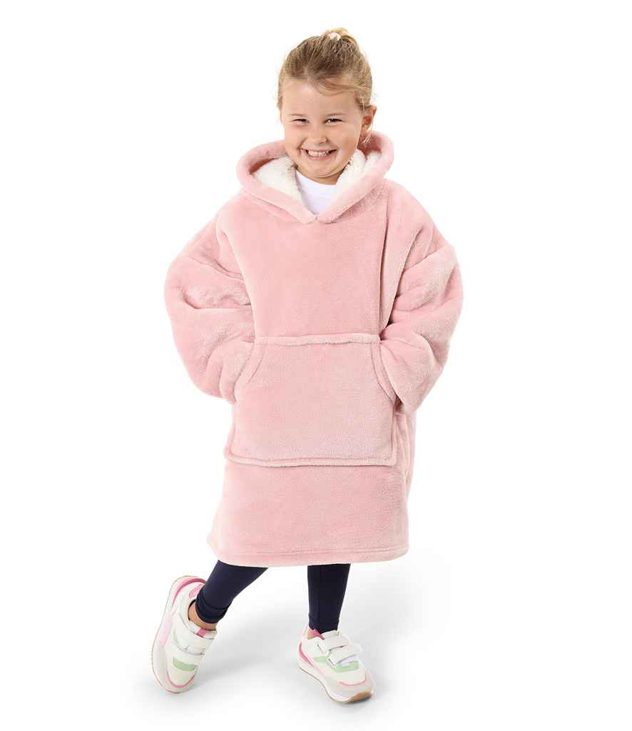 Brand Lab Kids Oversized Hooded Blanket in Blush Pink