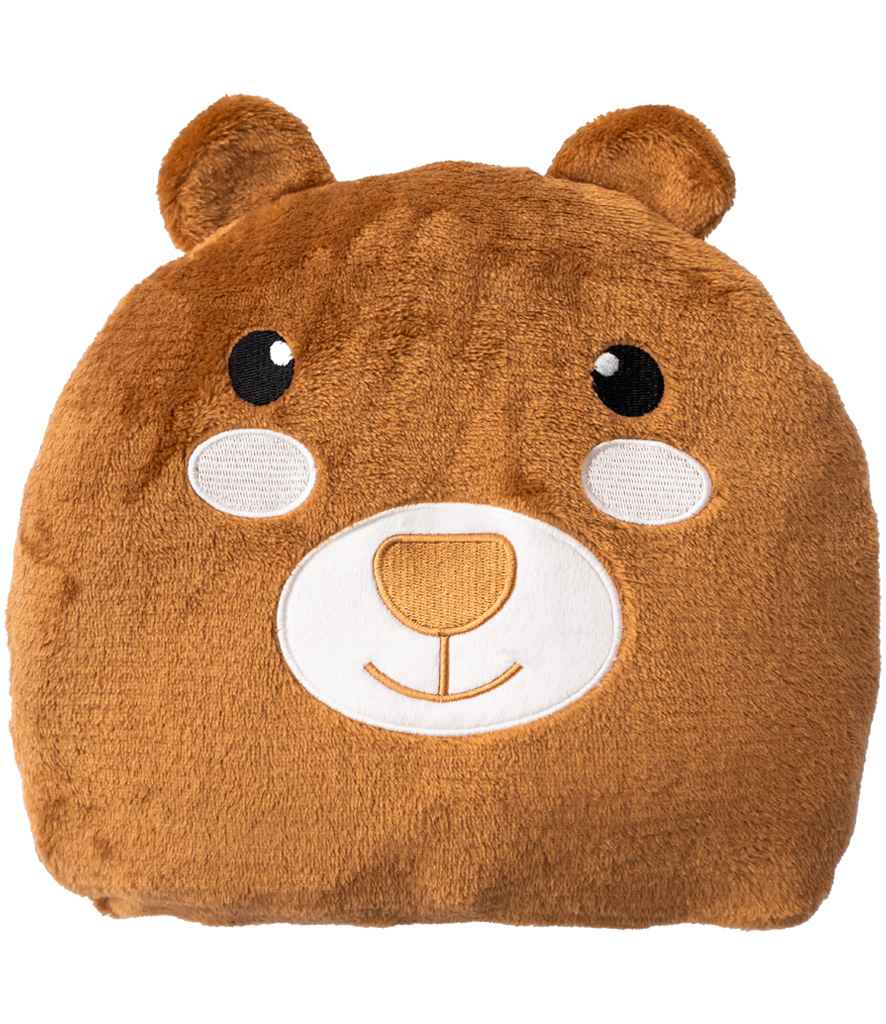 Brand Lab Kids Character Cushion Hooded Blanket in Brown Teddy