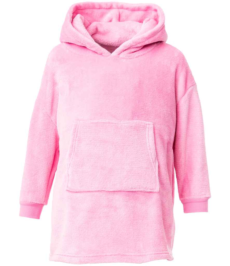 Brand Lab Kids Character Cushion Hooded Blanket in Pink Unicorn, front view