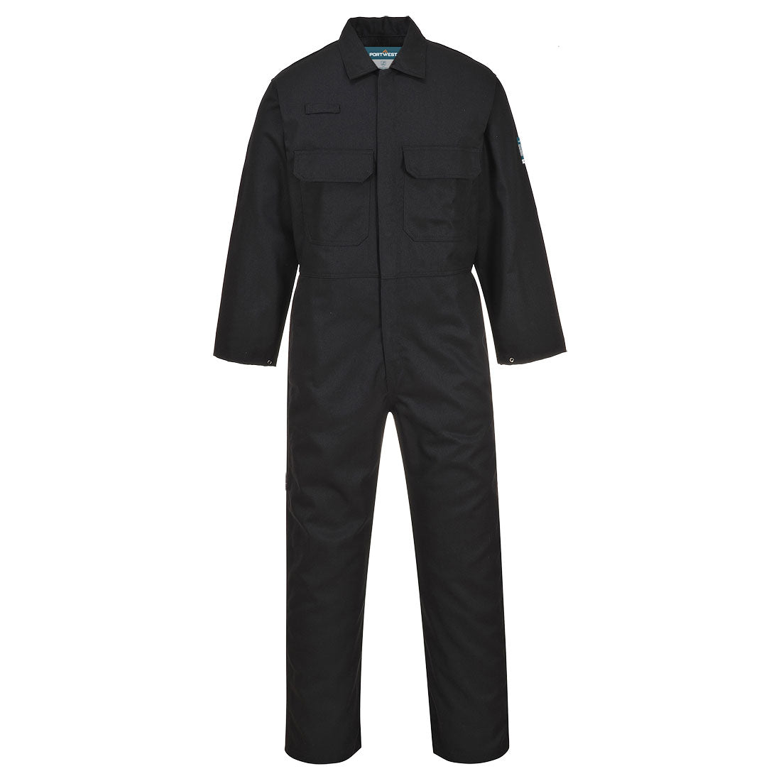 Portwest Bizweld Work FR Coverall in Black, main product image