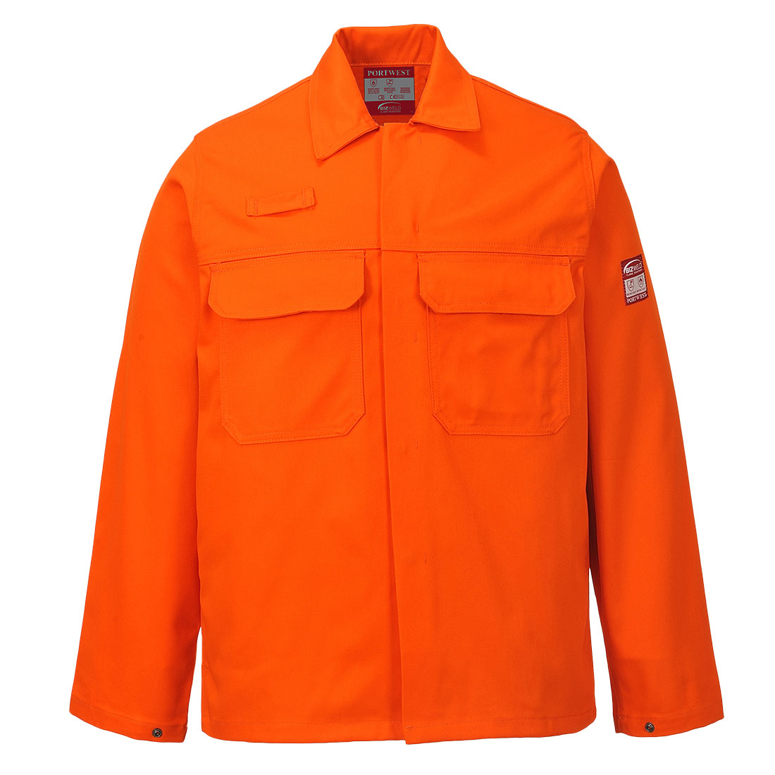 Portwest Bizweld Work FR Jacket in Orange, image 3