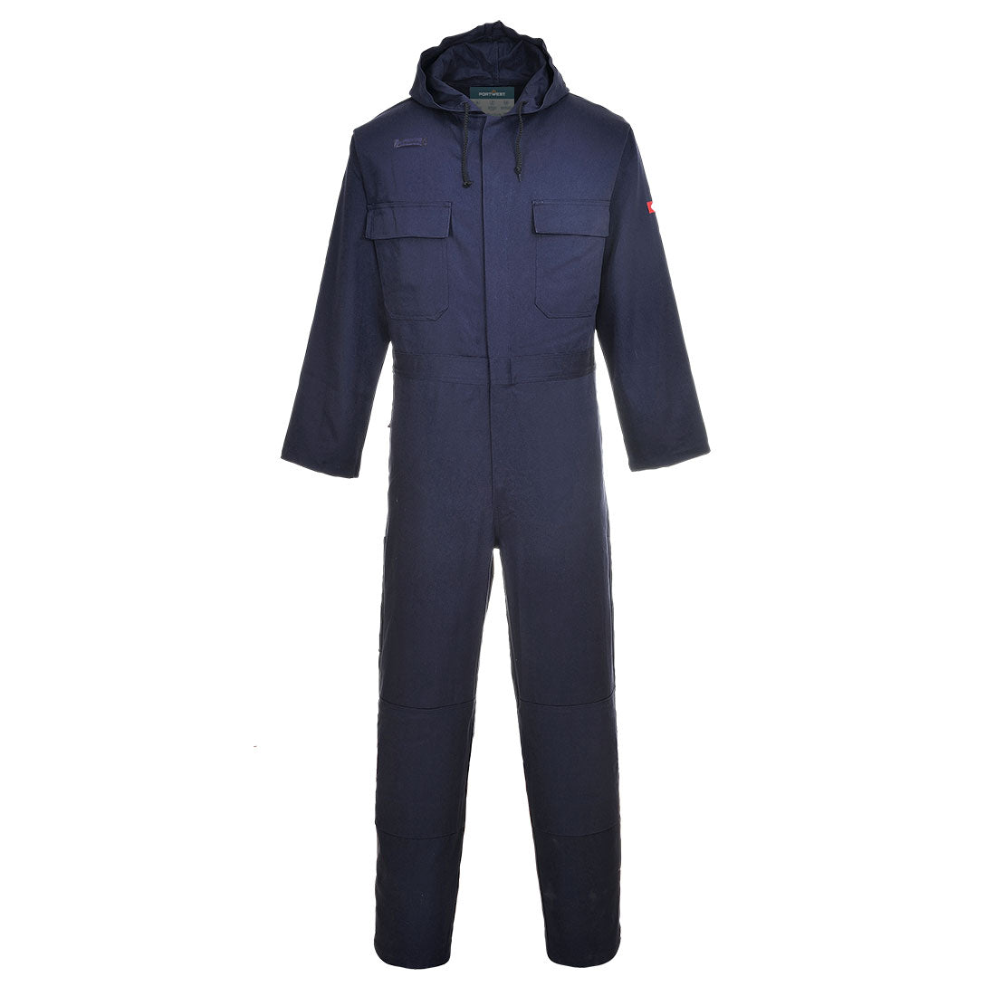 Portwest Bizweld Work FR Hooded Coverall in Navy, main product image