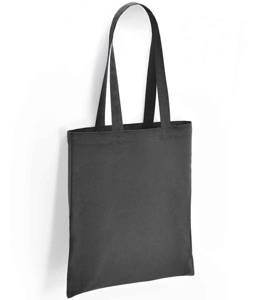 Brand Lab Cotton Long Handle Shopper in Charcoal, front view