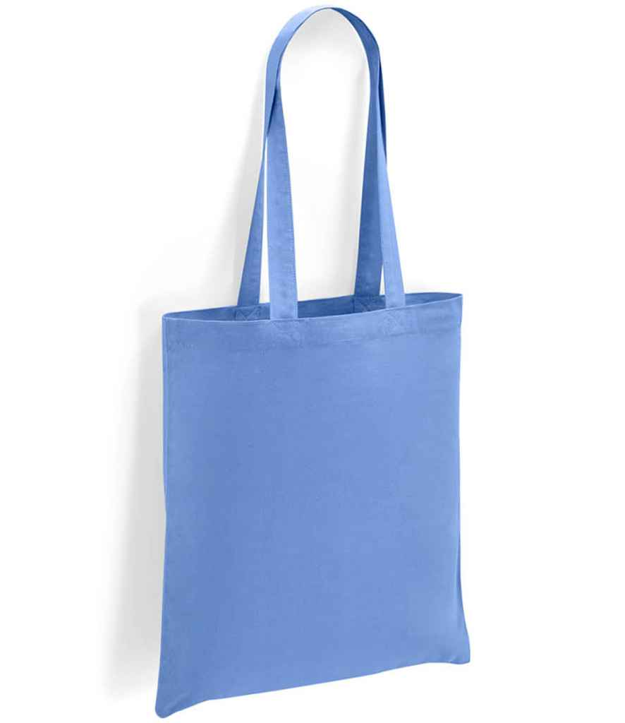 Brand Lab Cotton Long Handle Shopper in Denim Blue, front view