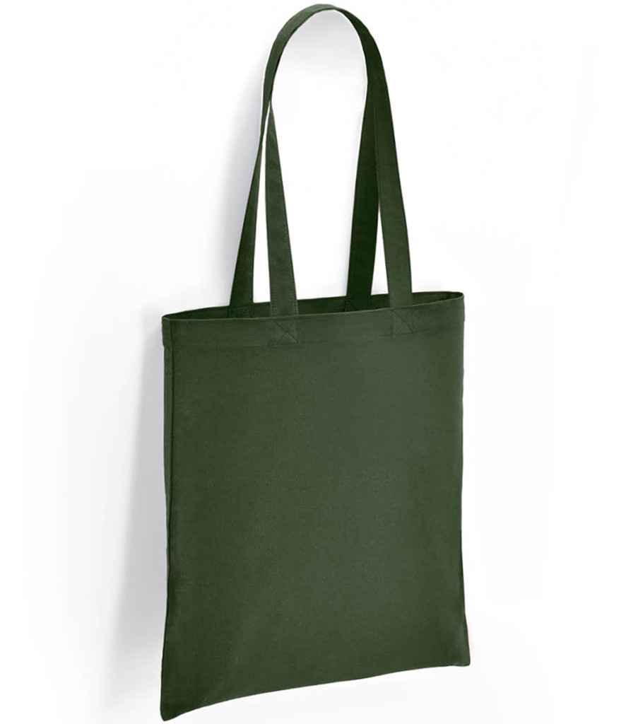 Brand Lab Cotton Long Handle Shopper in Forest Green, front view