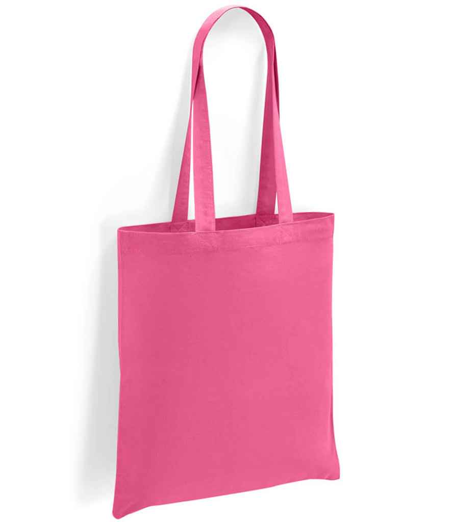 Brand Lab Cotton Long Handle Shopper in Fuchsia, front view