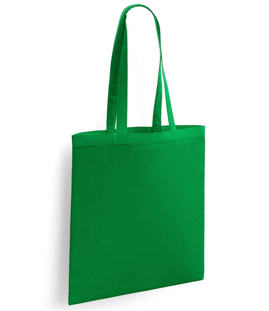 Brand Lab Cotton Long Handle Shopper in Kelly Green, front view