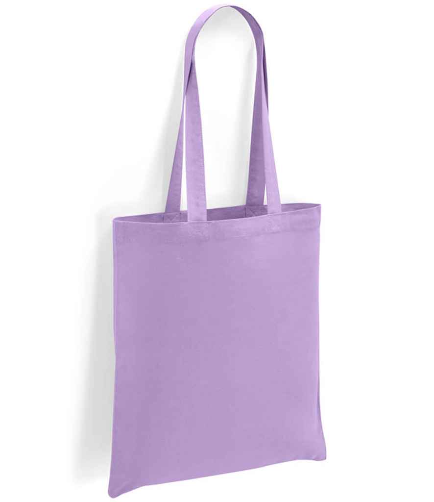 Brand Lab Cotton Long Handle Shopper in Lavender, front view