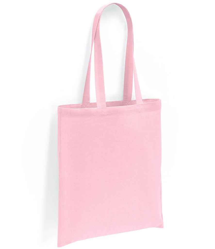 Brand Lab Cotton Long Handle Shopper in Light Pink, front view