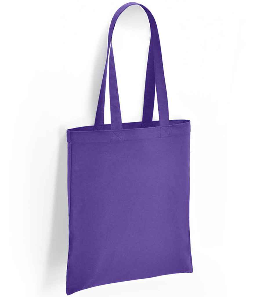Brand Lab Cotton Long Handle Shopper in Purple, front view