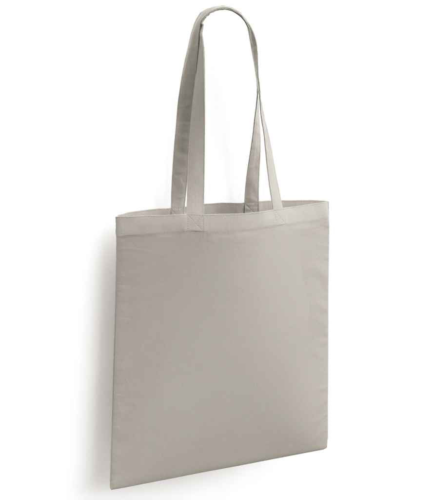 Brand Lab Cotton Long Handle Shopper in Stone, front view