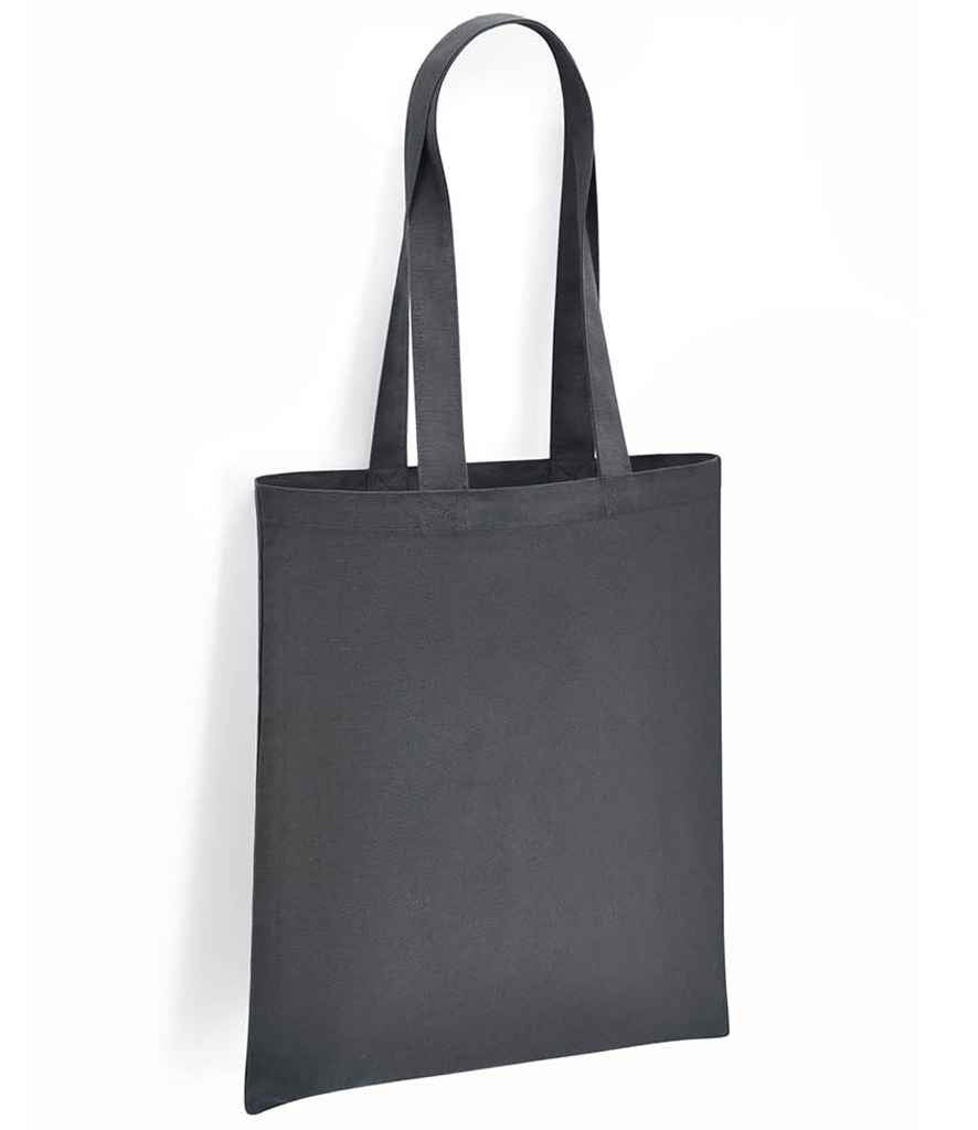 Brand Lab Organic Cotton Long Handle Shopper in Charcoal, front view